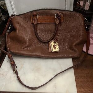 Dooney & Bourke Genuine Florentine Vacchetta Leather Purse Brown Crossbody